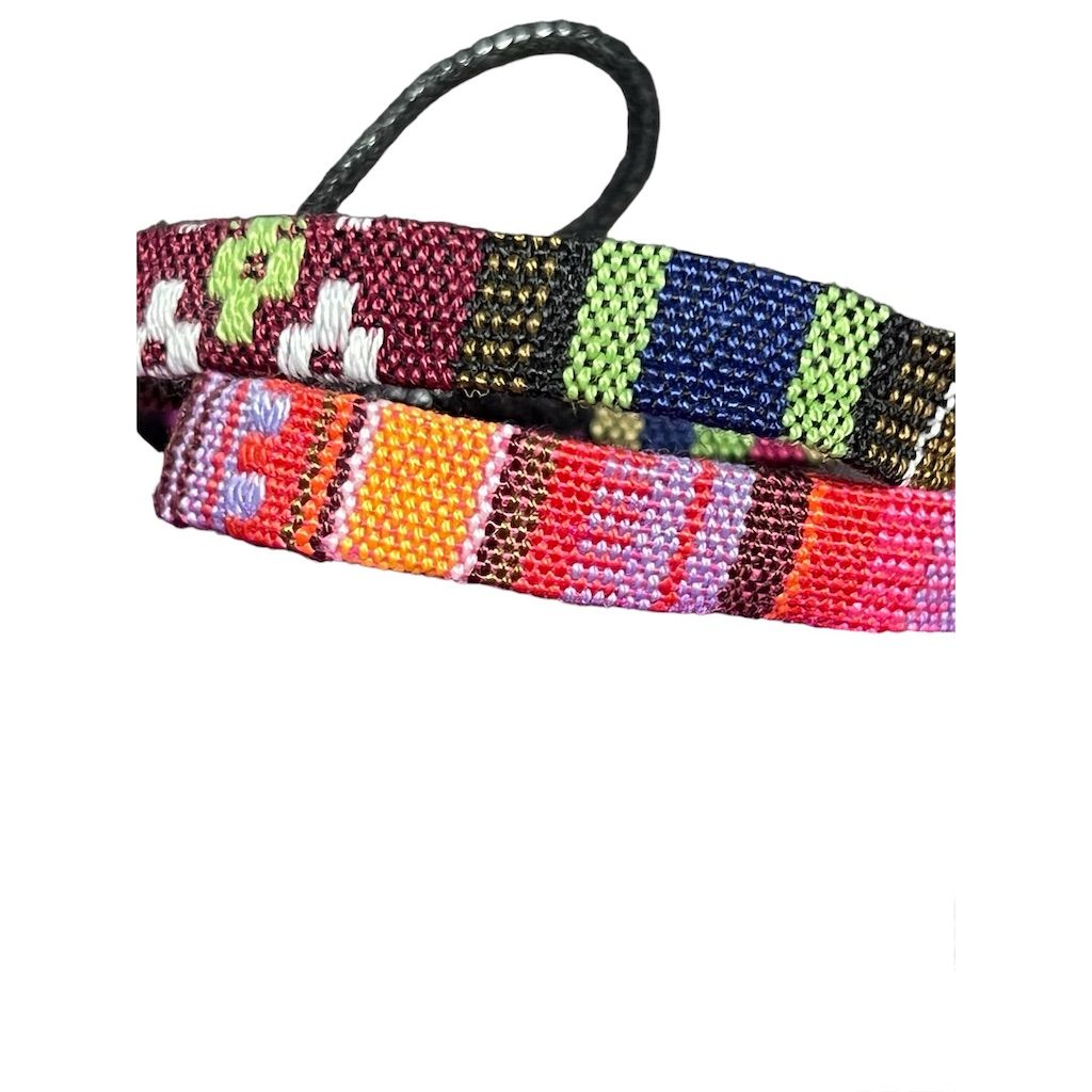 Handmade Tribal Friendship Bracelets Set Of 2 Multicolor Adjustable